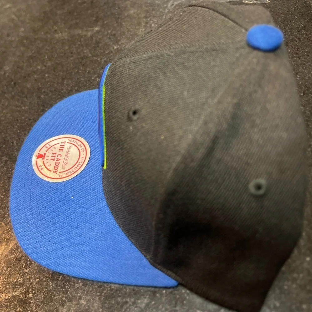 Mitchell & Ness Atlanta Hawks Reload 2.0 Snapback Cap Hat Black/Blue/Lime